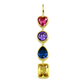Color Bezel Bar Charm Necklace