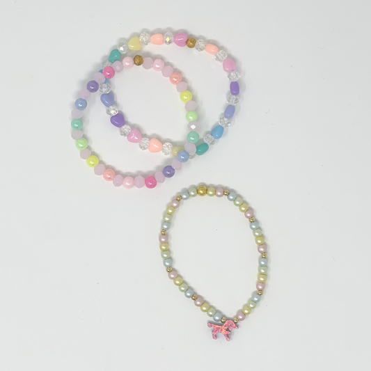 Opal Unicorn Bracelet Set Valentine Collection