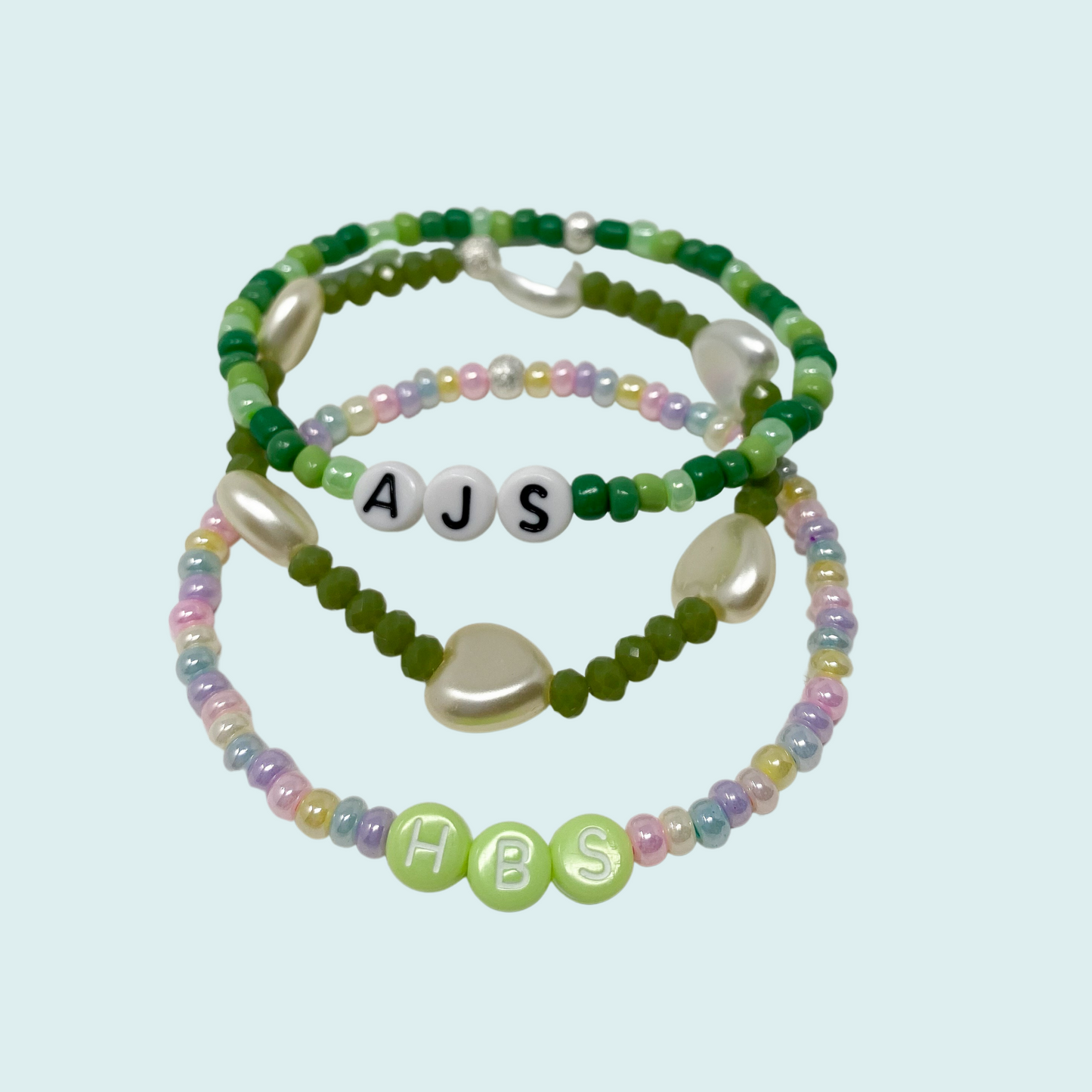 CUSTOM GREEN NAME BRACELET