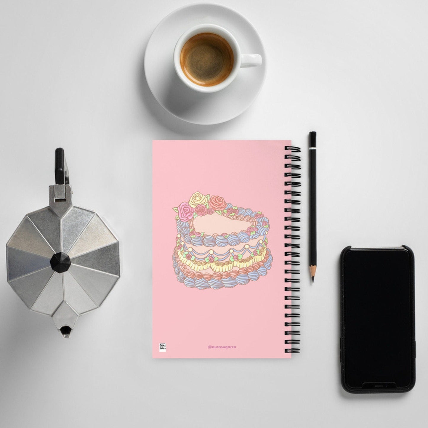 HEART CAKE NOTEBOOK